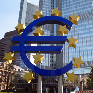 Euro sign outside the ECB