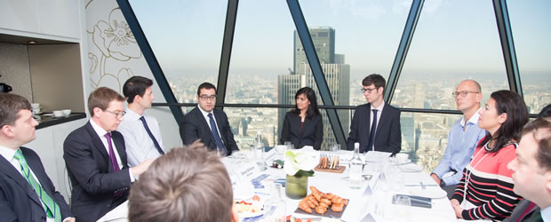 Clockwise from bottom: Hugo Coelho, Rob Vetch, James Kenny, Derek Williams, Achilles Sofroniou, Anisha Gangwani, Chris Cundy, Gareth Quantrill, Alexandra Martinez, Samit Shah, Chris Jones